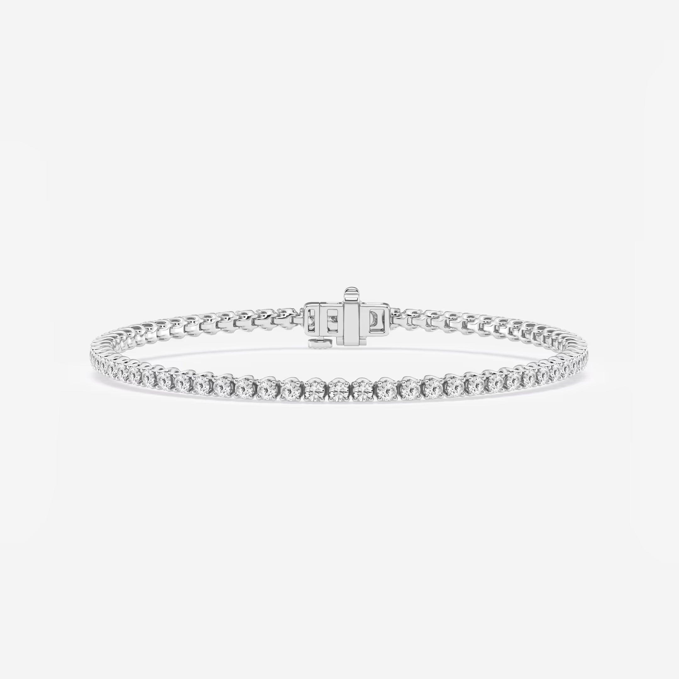 Florielle Round Lab Grown Diamond Tulip Prong Tennis Bracelet