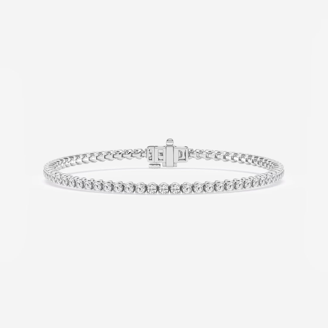 Florielle Round Lab Grown Diamond Tulip Prong Tennis Bracelet