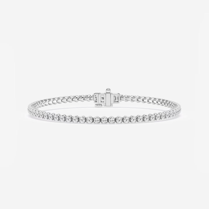 Florielle Round Lab Grown Diamond Tulip Prong Tennis Bracelet
