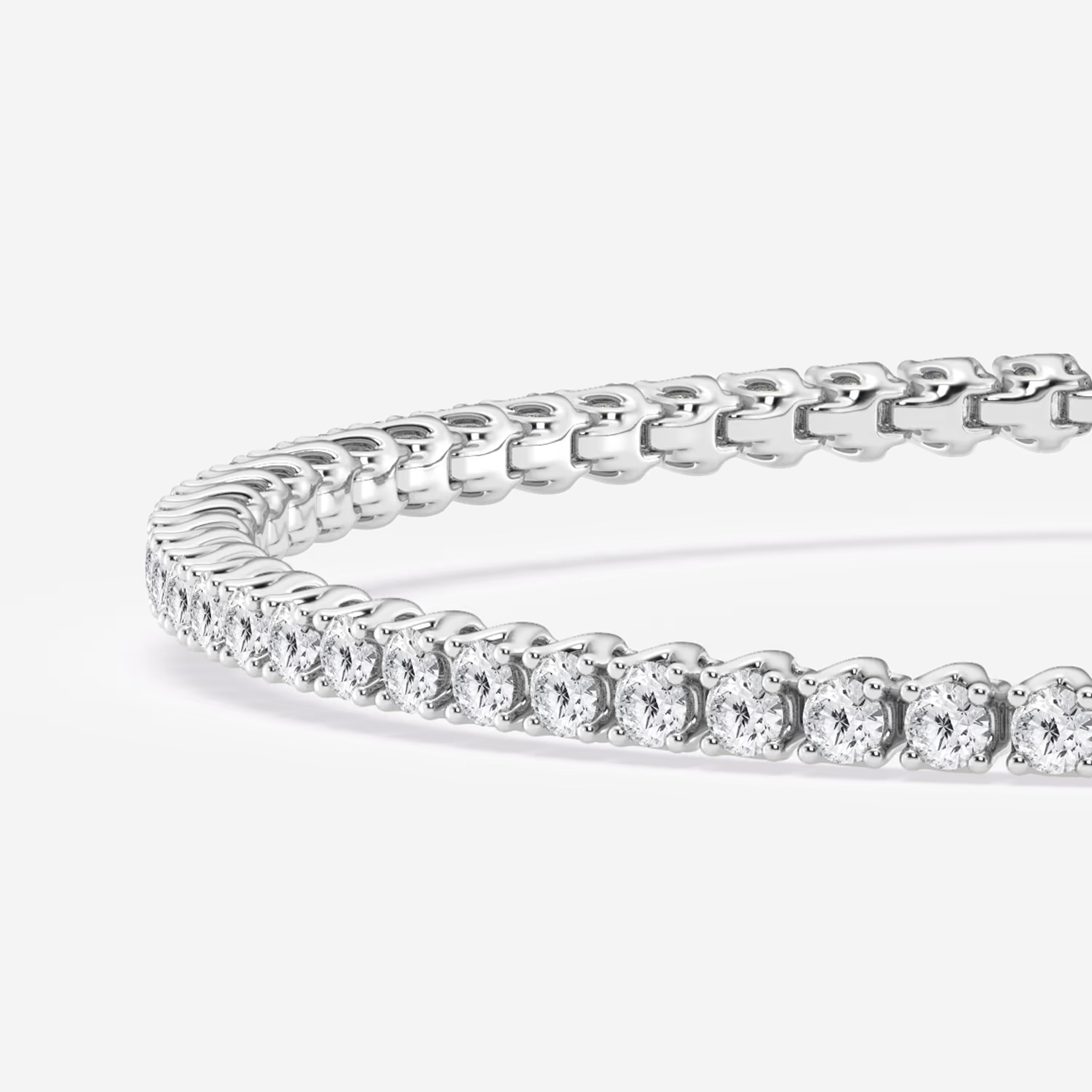 Florielle Round Lab Grown Diamond Tulip Prong Tennis Bracelet