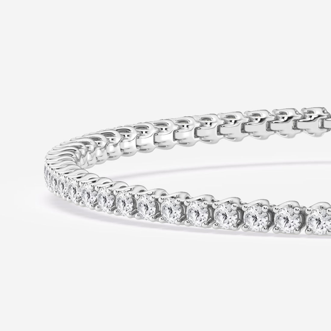 Florielle Round Lab Grown Diamond Tulip Prong Tennis Bracelet