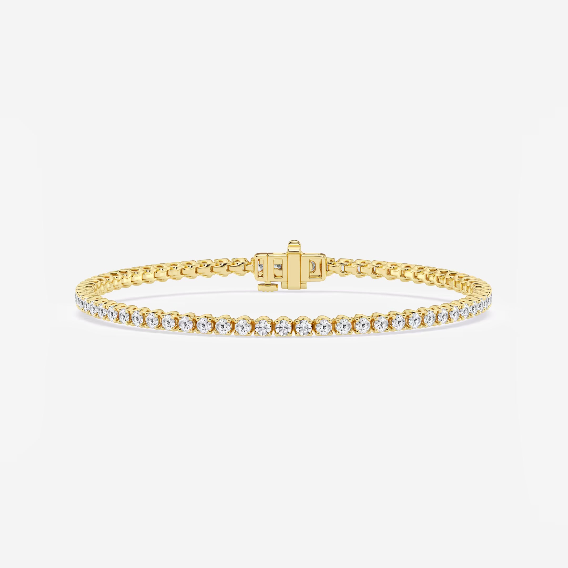 Florielle Round Lab Grown Diamond Tulip Prong Tennis Bracelet