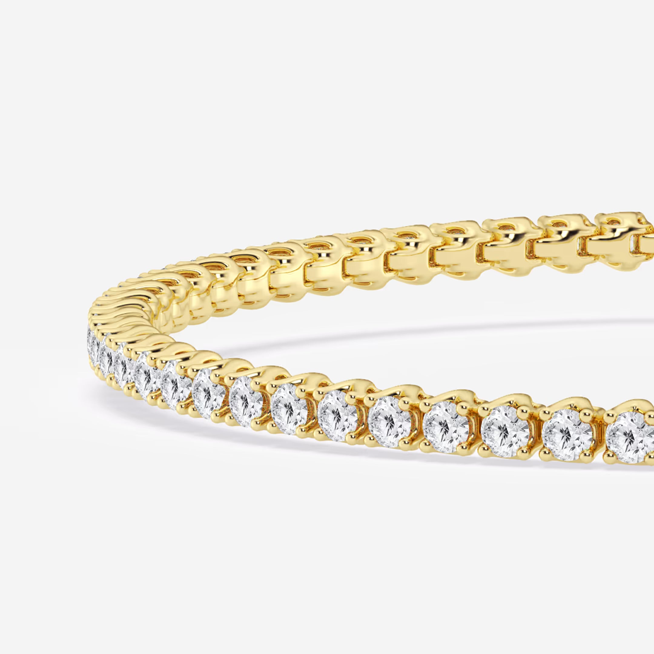 Florielle Round Lab Grown Diamond Tulip Prong Tennis Bracelet