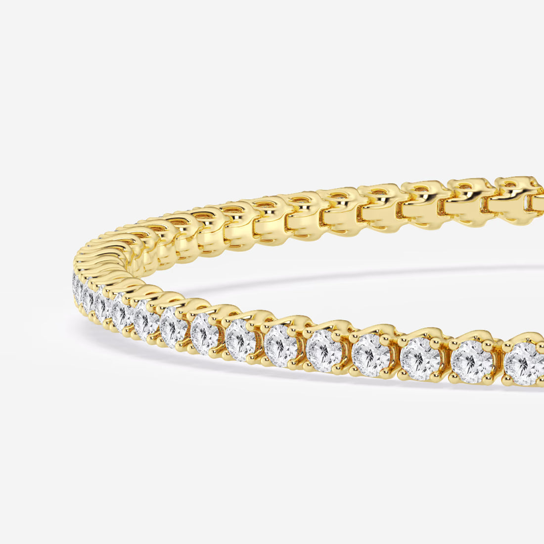 Florielle Round Lab Grown Diamond Tulip Prong Tennis Bracelet