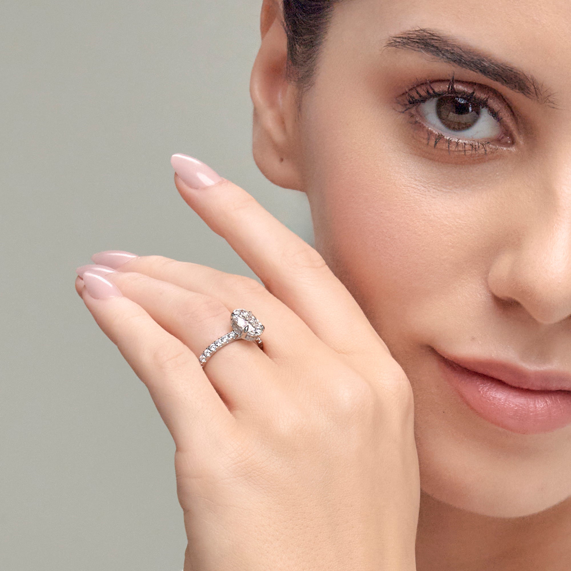 Oval Cut Solitaire Bridal Ring Set