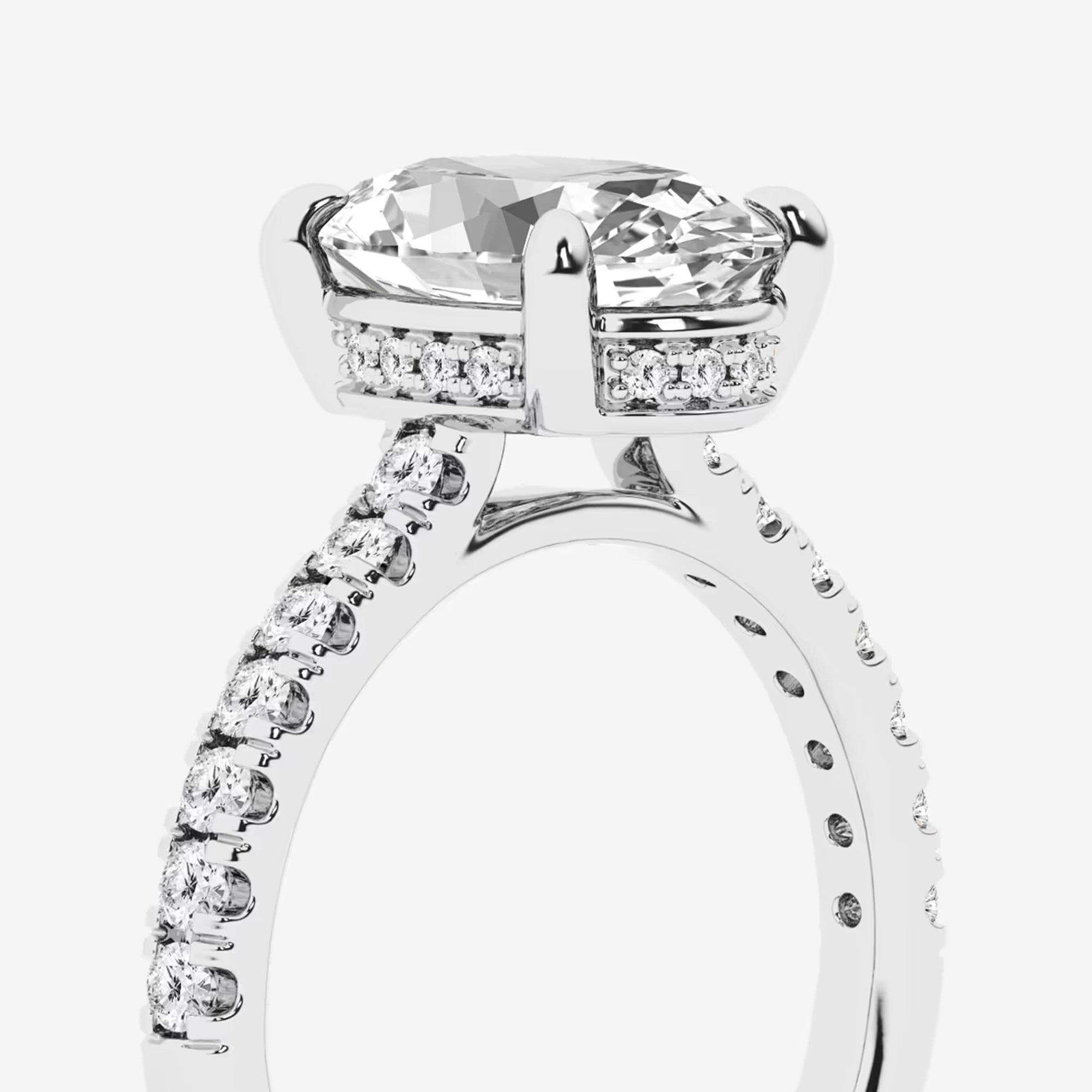 Oval Cut Solitaire Bridal Ring Set