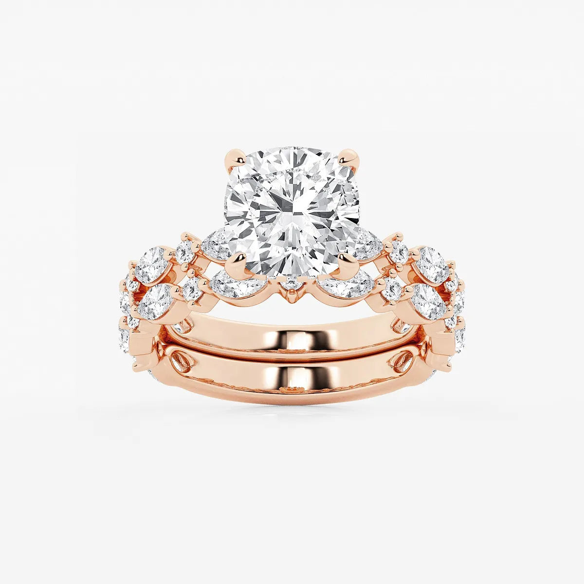 Cushion Lab Grown Diamond Bridal Set