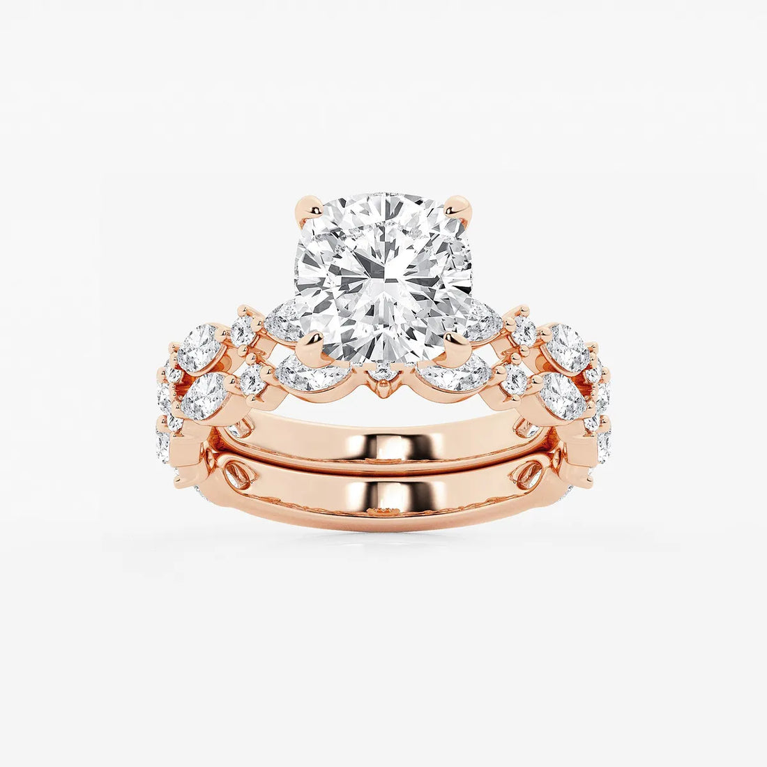 Cushion Lab Grown Diamond Bridal Set