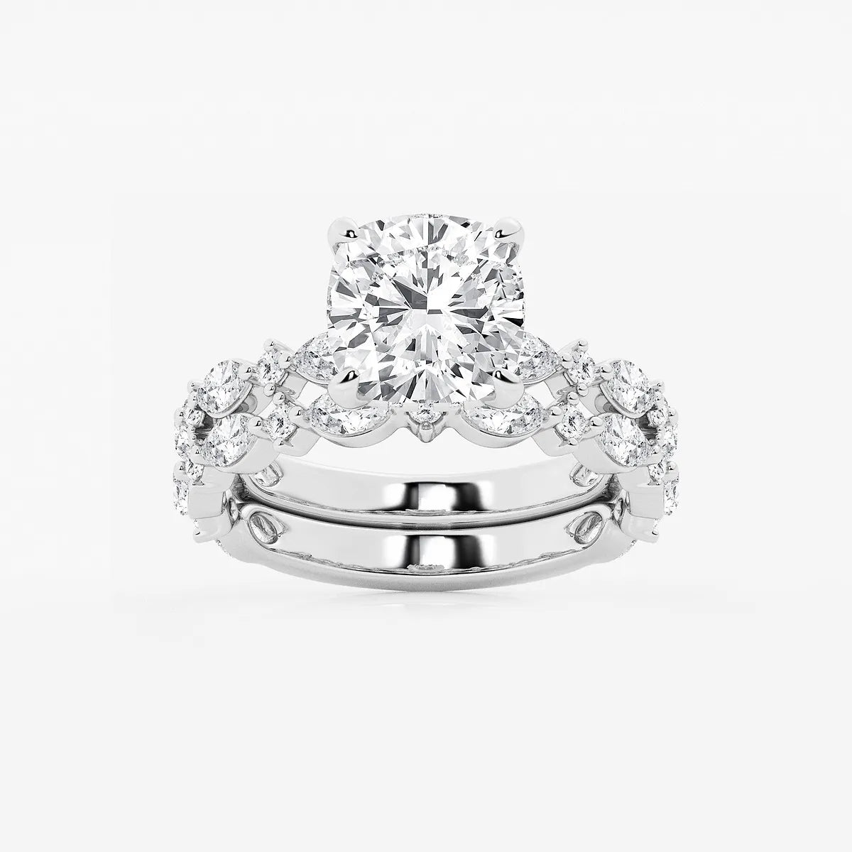Cushion Lab Grown Diamond Bridal Set