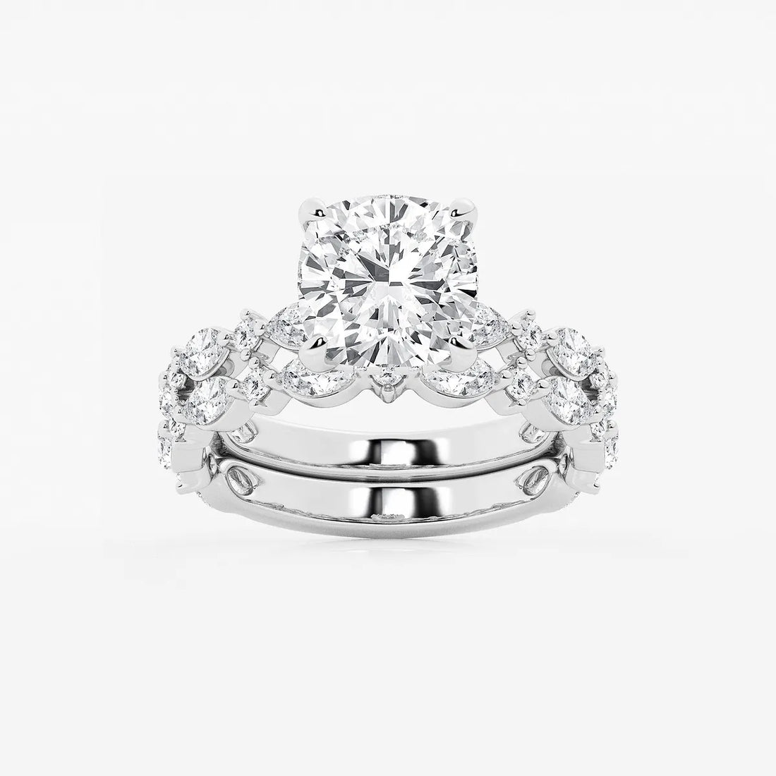 Cushion Lab Grown Diamond Bridal Set