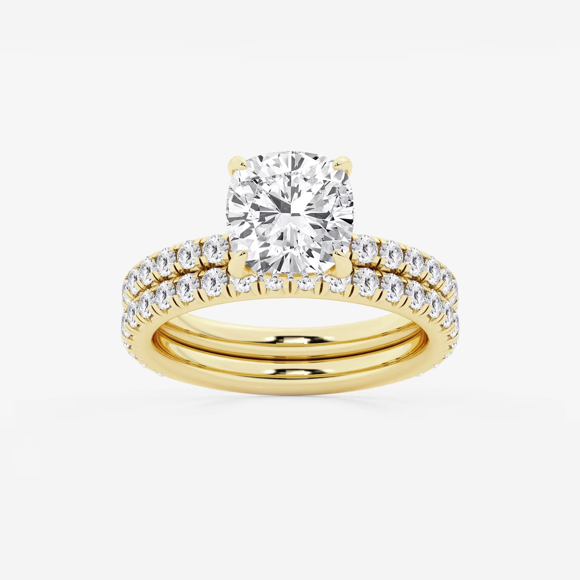 Elysia Cushion Lab-Grown Diamond Bridal Set