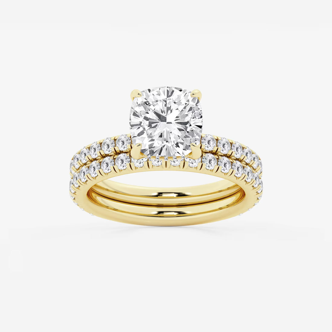 Elysia Cushion Lab-Grown Diamond Bridal Set