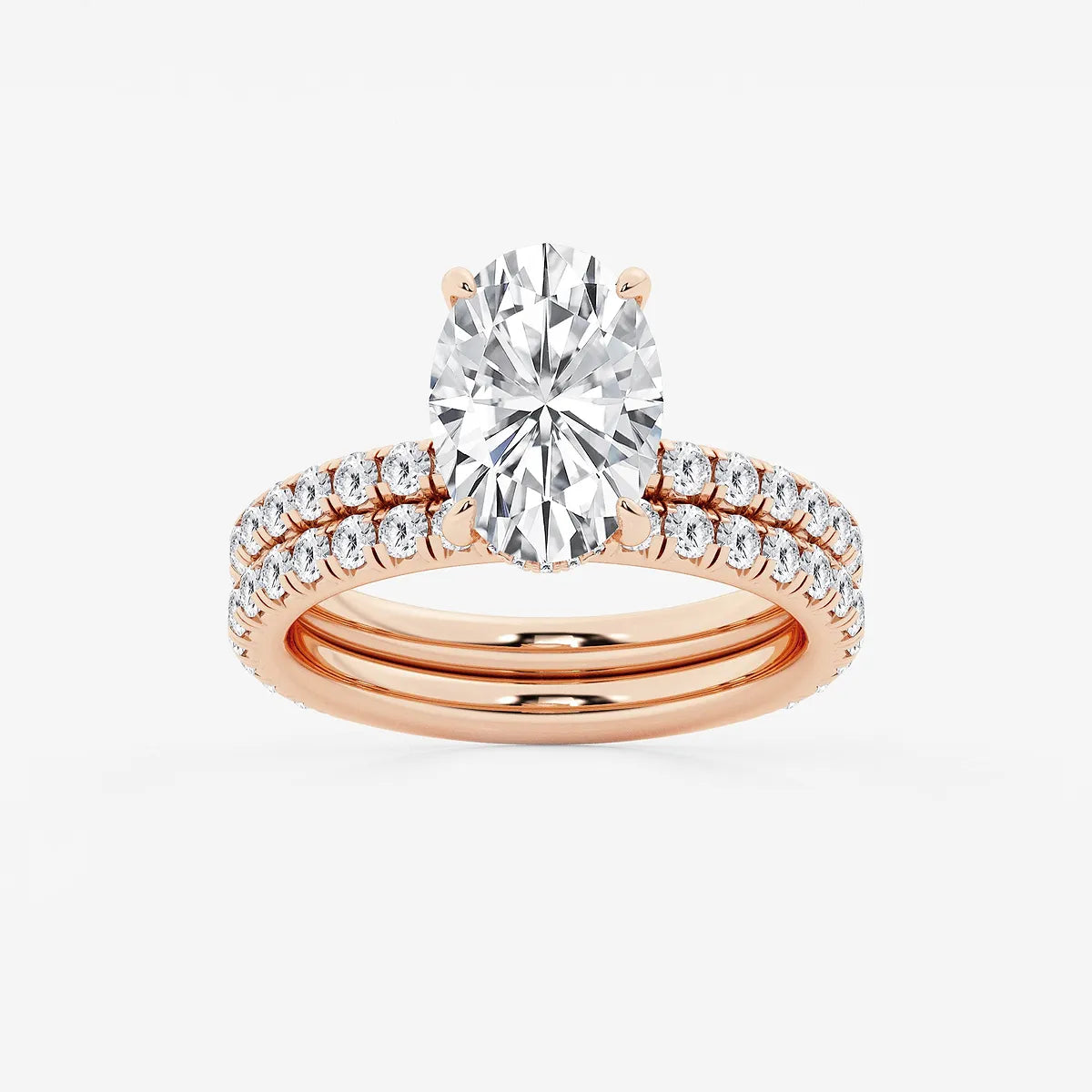 Aurielle Oval Lab Grown Diamond Classic Bridal Set