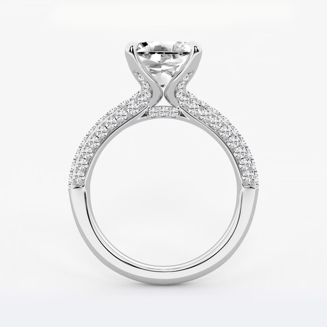 Asscher Lab Grown Diamond Micro Pavé Bridal Set