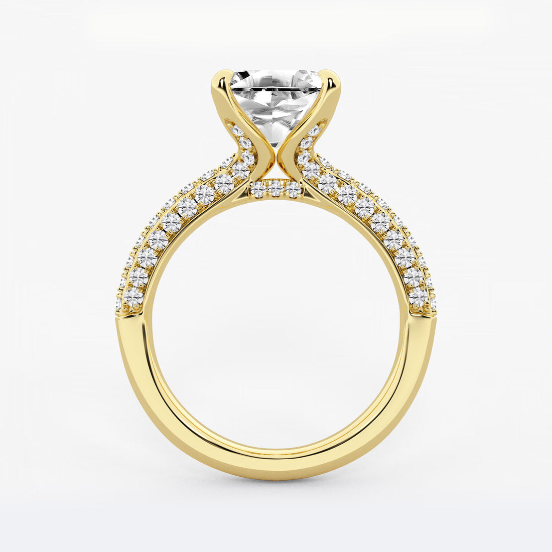 Asscher Lab Grown Diamond Micro Pavé Bridal Set