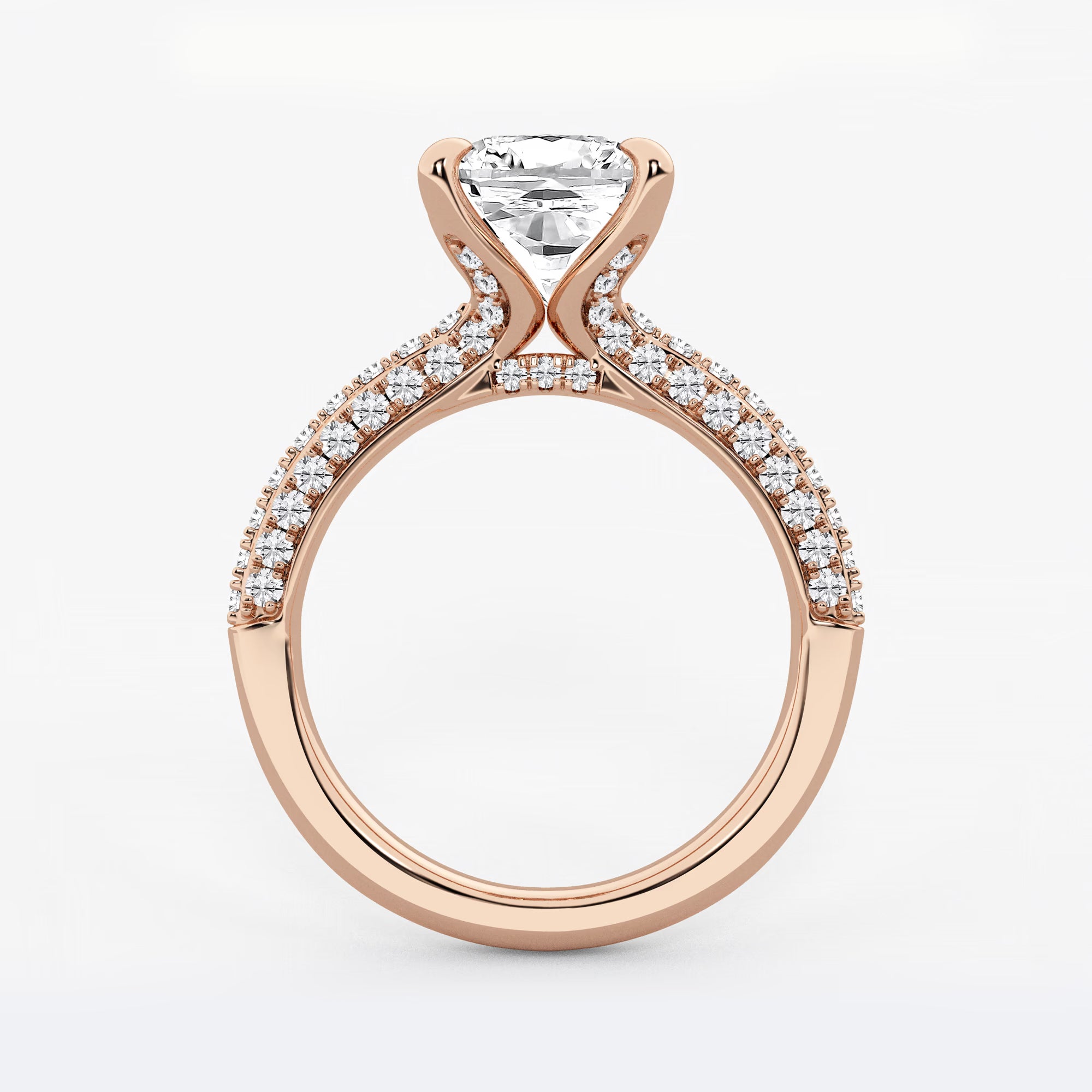 Elysia Cushion Lab-Grown Diamond Micro Pavé Bridal Set