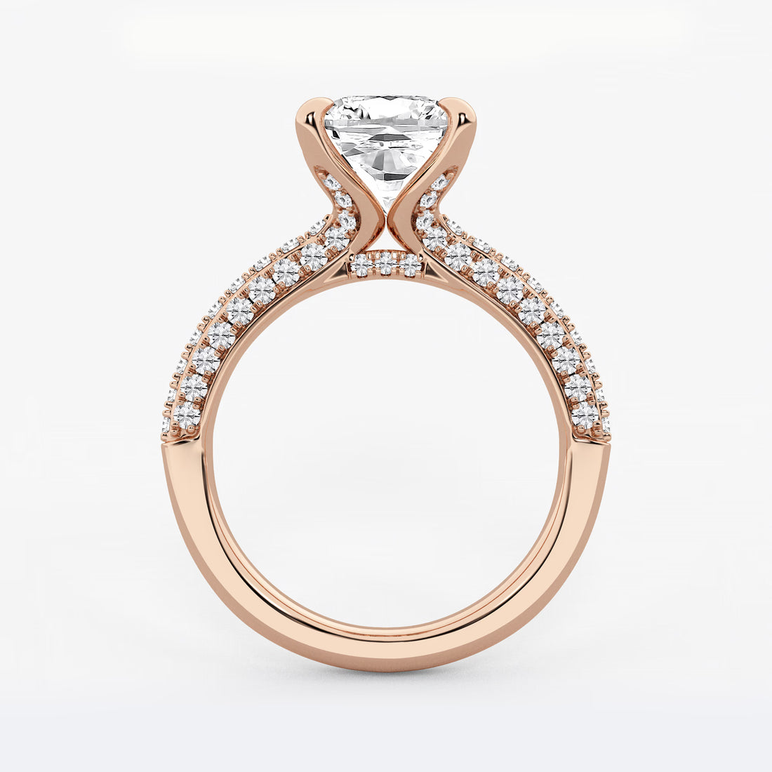 Elysia Cushion Lab-Grown Diamond Micro Pavé Bridal Set