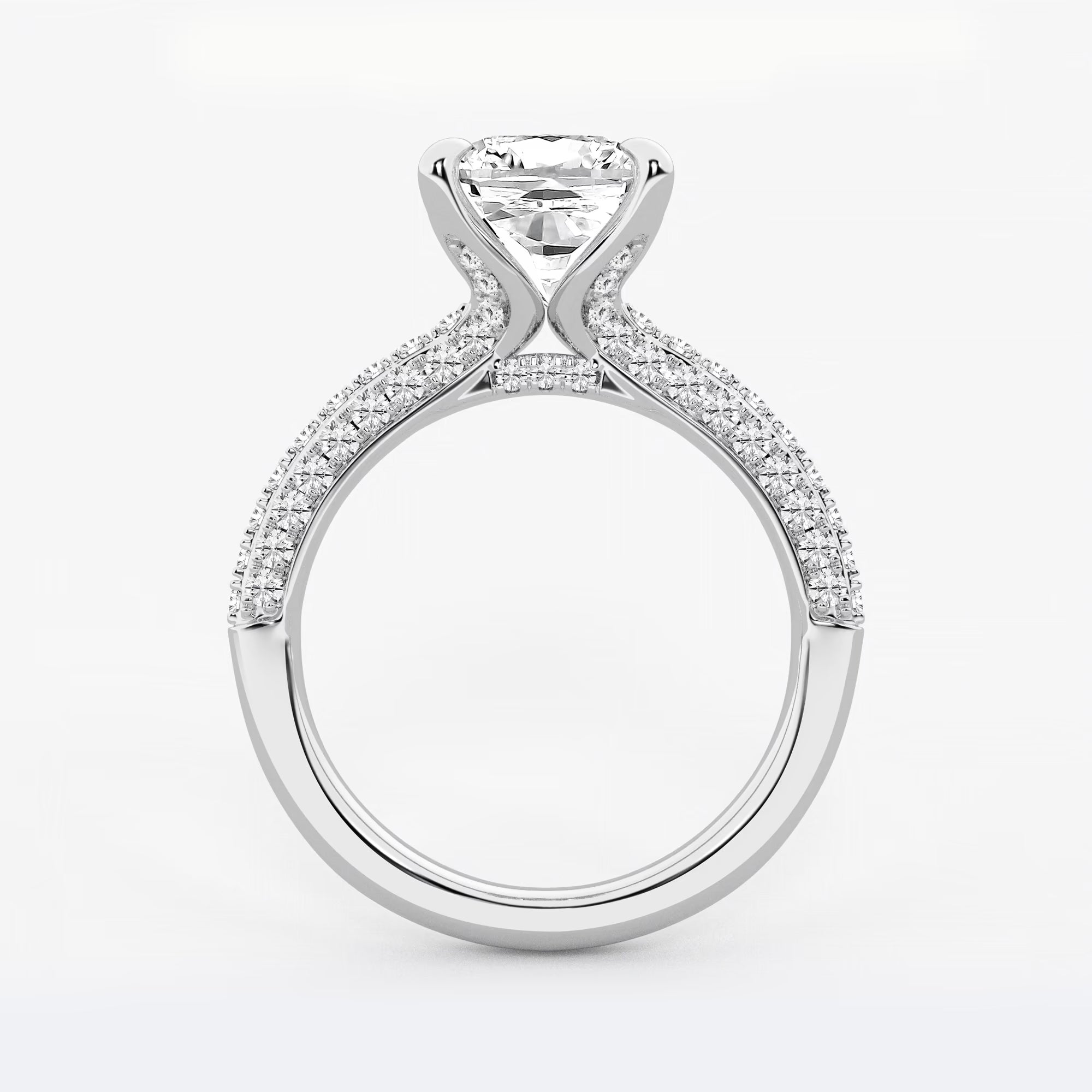 Elysia Cushion Lab-Grown Diamond Micro Pavé Bridal Set