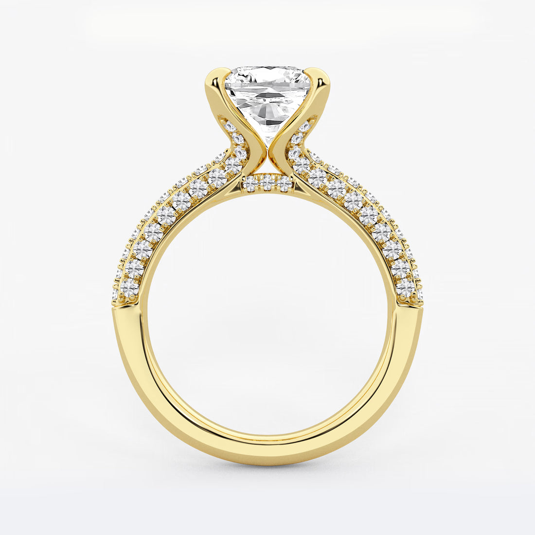 Elysia Cushion Lab-Grown Diamond Micro Pavé Bridal Set