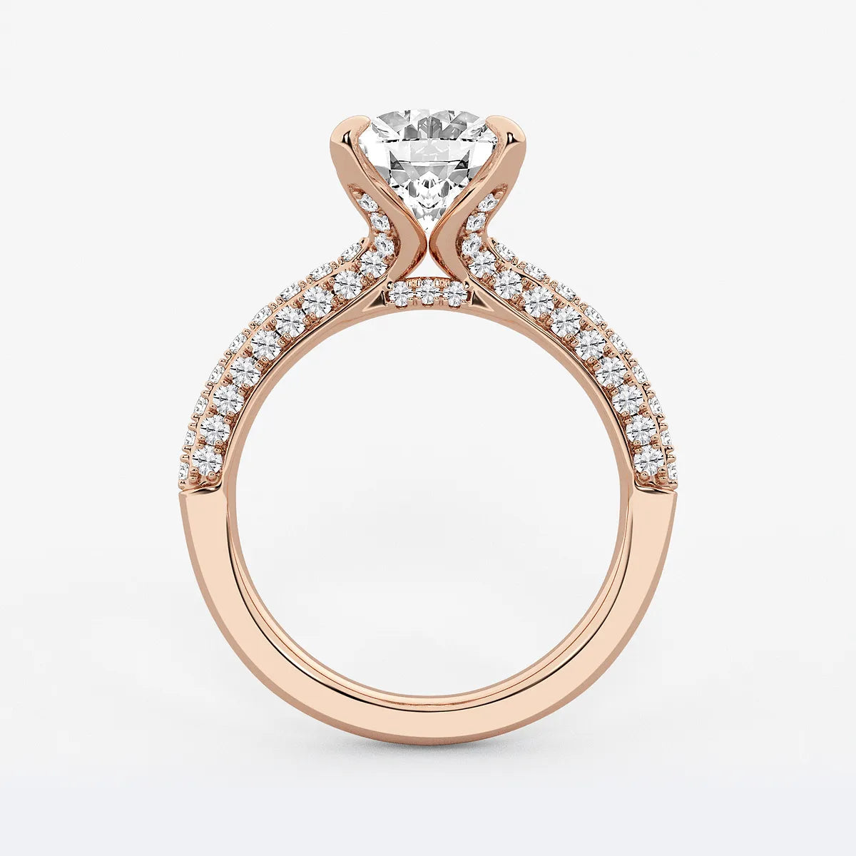 Oval Cut Lab-Grown Diamond Micro Pavé Bridal Set