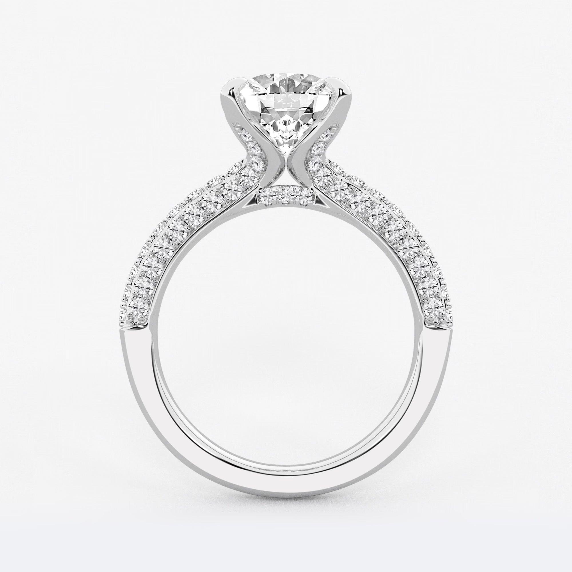 Oval Cut Lab-Grown Diamond Micro Pavé Bridal Set