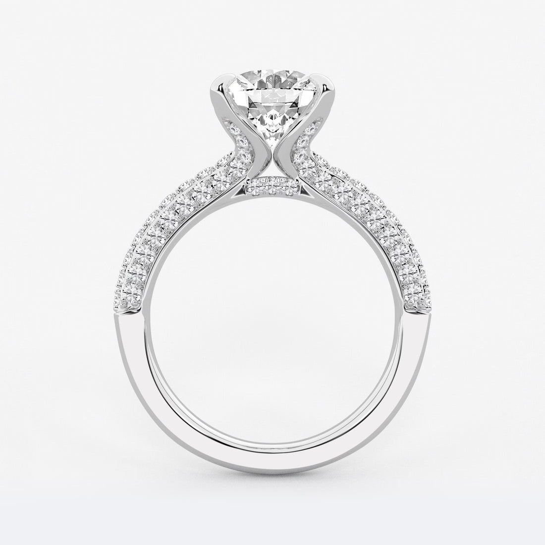 Oval Cut Lab-Grown Diamond Micro Pavé Bridal Set