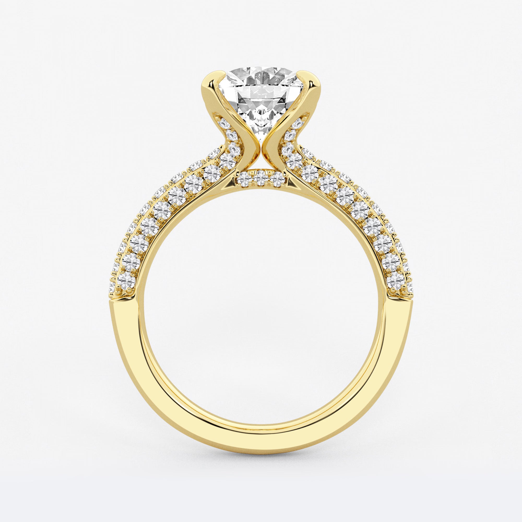 Oval Cut Lab-Grown Diamond Micro Pavé Bridal Set