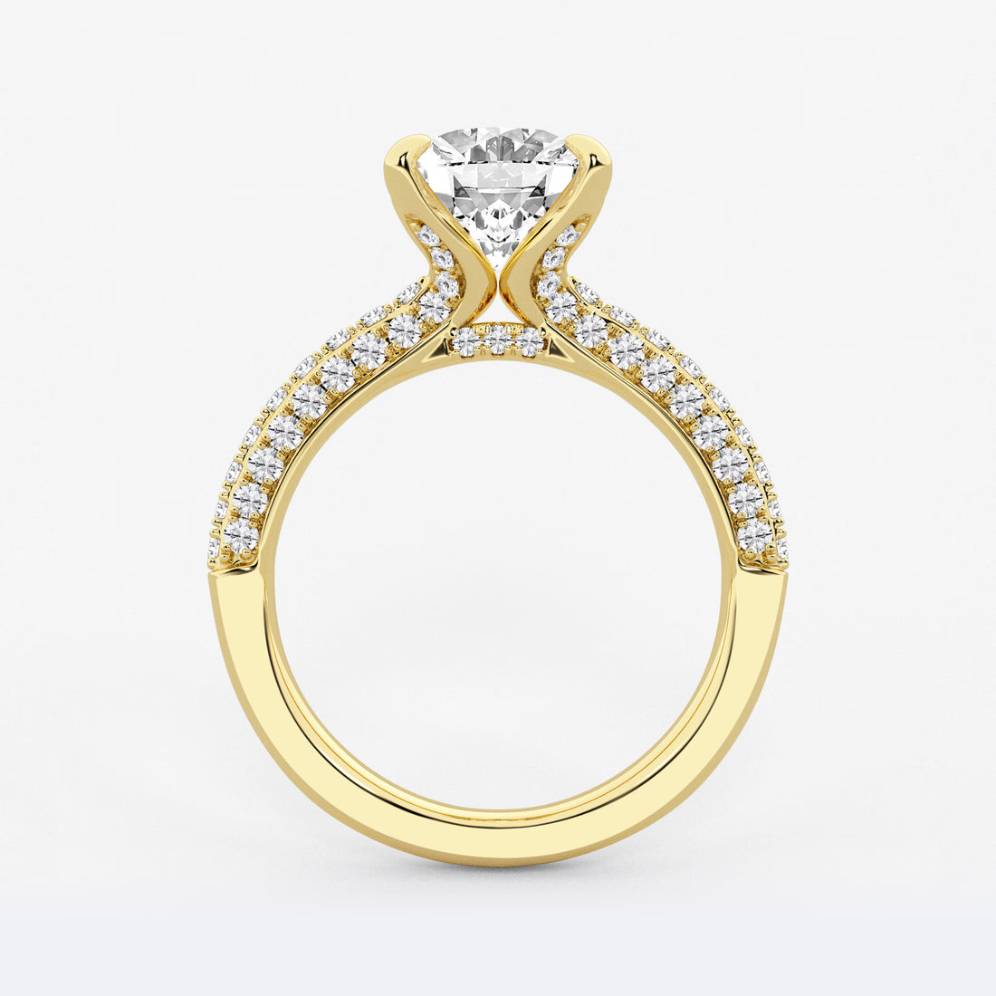 Oval Cut Lab-Grown Diamond Micro Pavé Bridal Set
