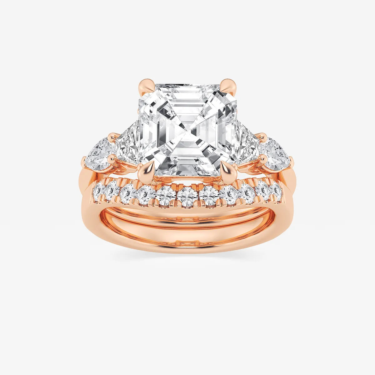 Eterna Asscher Lab Grown Diamond Multi-Shape Bridal Set