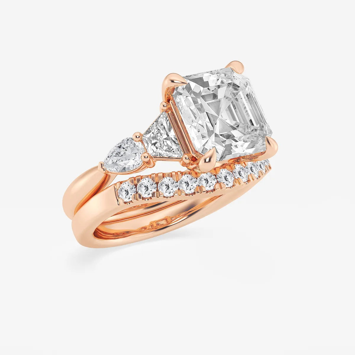 Eterna Asscher Lab Grown Diamond Multi-Shape Bridal Set