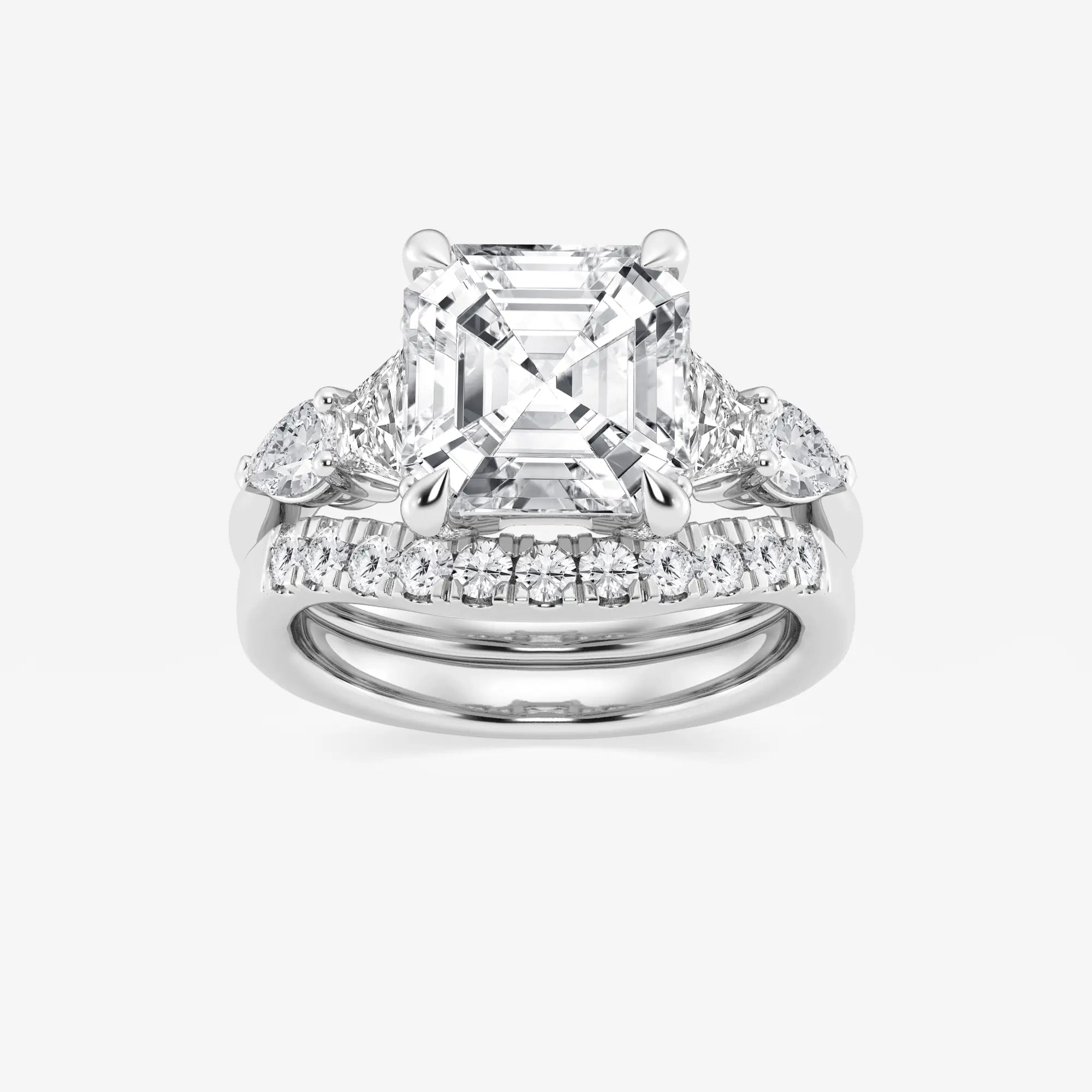 Eterna Asscher Lab Grown Diamond Multi-Shape Bridal Set