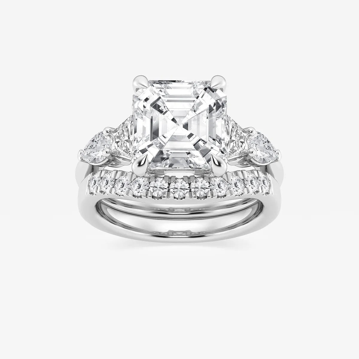 Eterna Asscher Lab Grown Diamond Multi-Shape Bridal Set