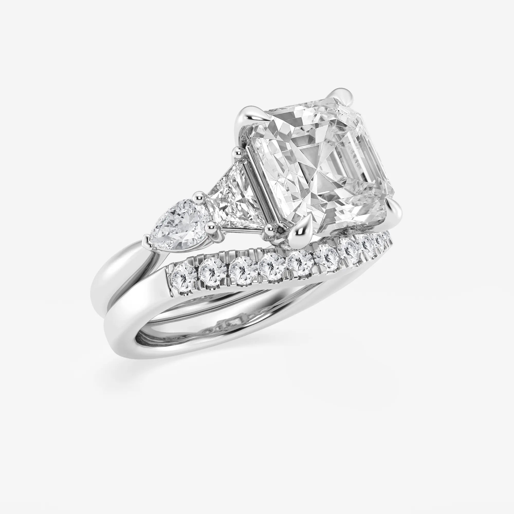 Eterna Asscher Lab Grown Diamond Multi-Shape Bridal Set