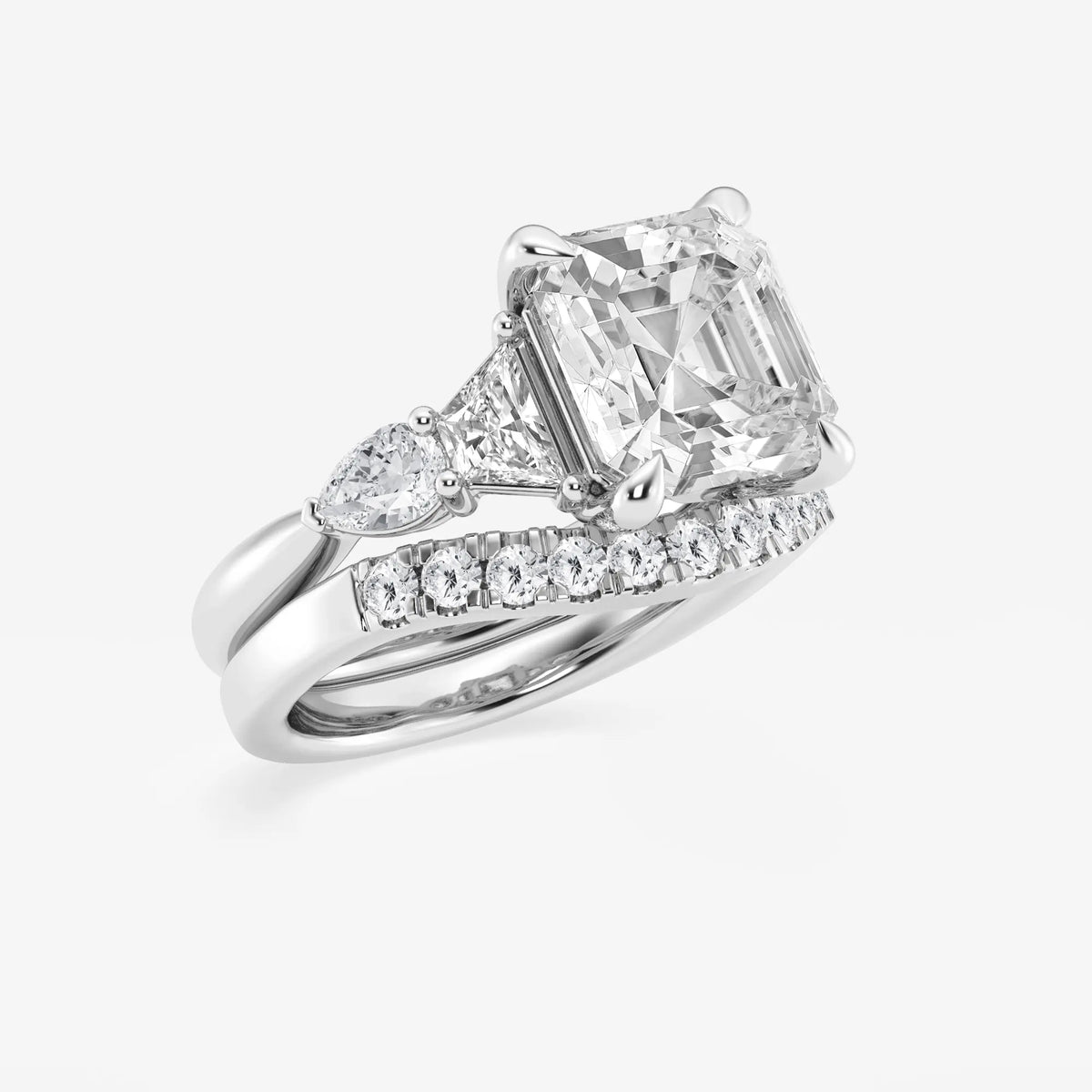 Eterna Asscher Lab Grown Diamond Multi-Shape Bridal Set