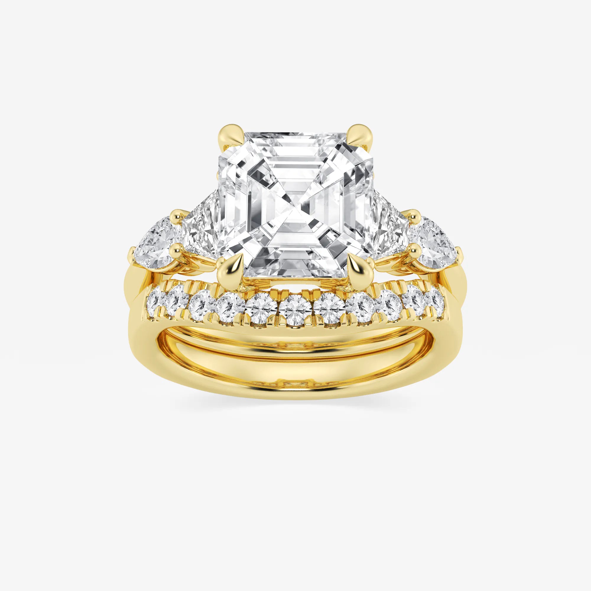 Eterna Asscher Lab Grown Diamond Multi-Shape Bridal Set