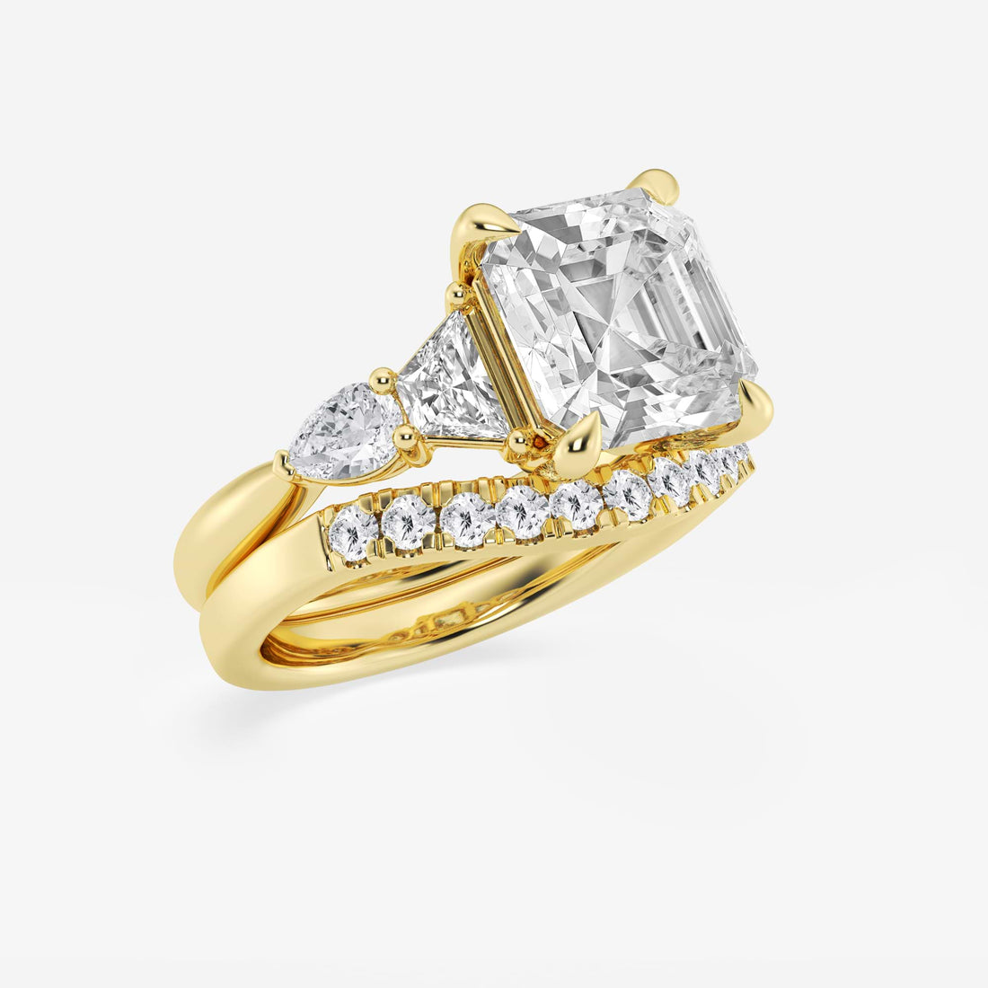 Eterna Asscher Lab Grown Diamond Multi-Shape Bridal Set
