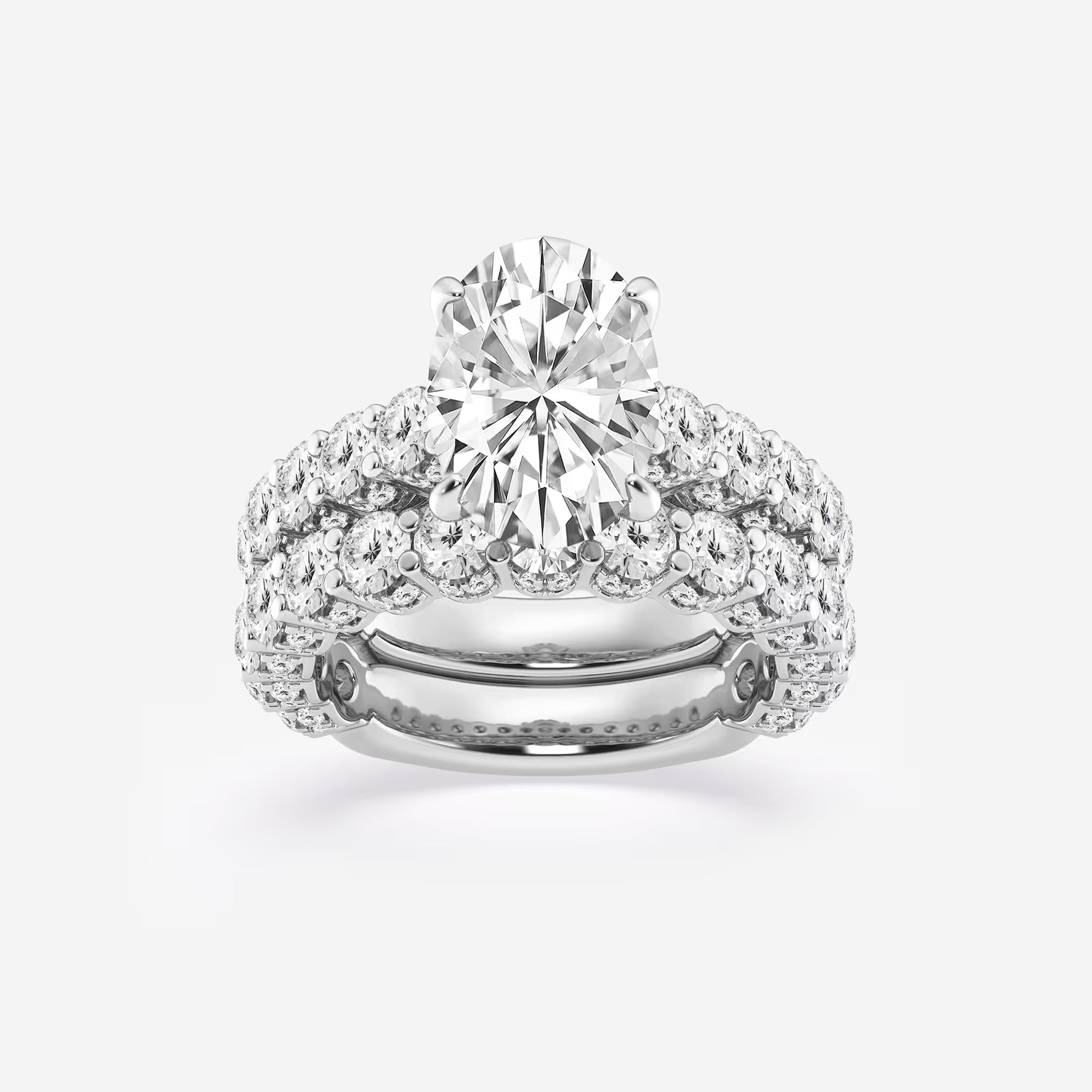 Oval Cut Solitaire Bridal Ring Set