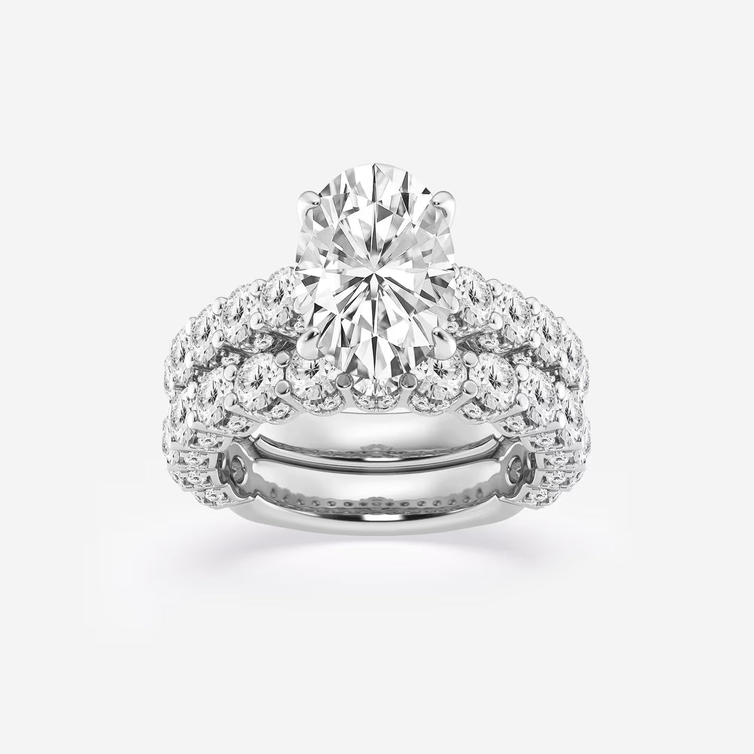 Oval Cut Solitaire Bridal Ring Set