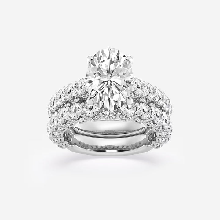 Oval Cut Solitaire Bridal Ring Set