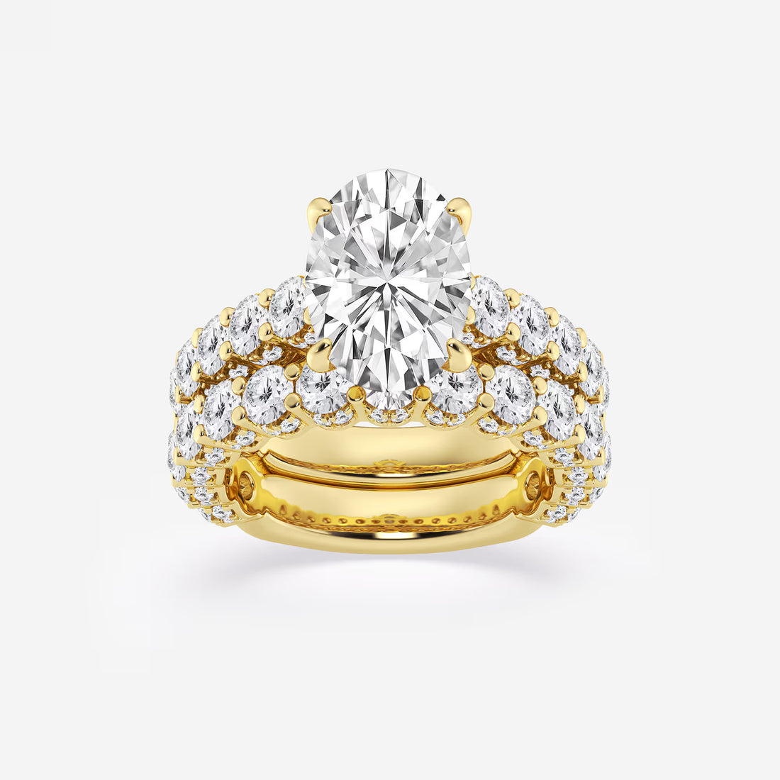Oval Cut Solitaire Bridal Ring Set
