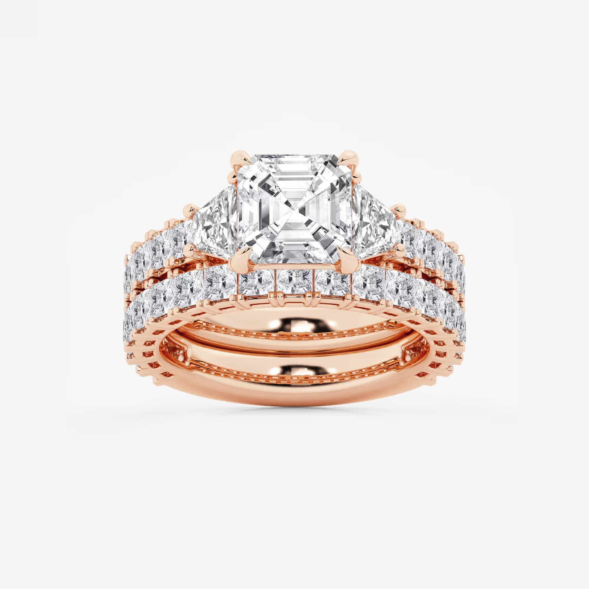 Imperial Harmony Asscher Diamond Bridal Set