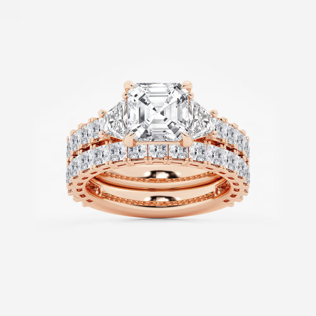 Imperial Harmony Asscher Diamond Bridal Set