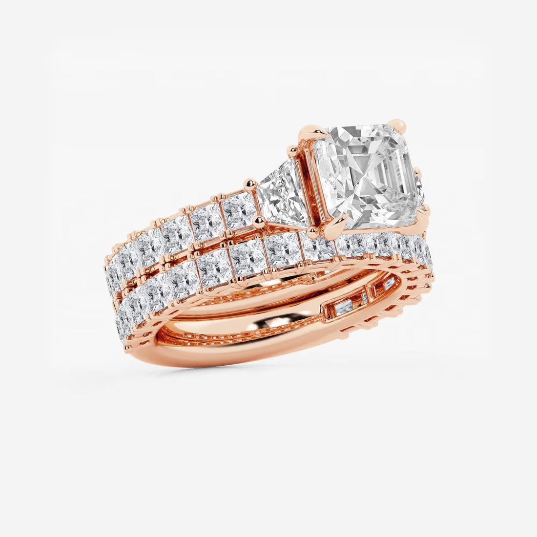 Imperial Harmony Asscher Diamond Bridal Set