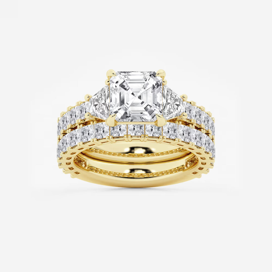 Imperial Harmony Asscher Diamond Bridal Set