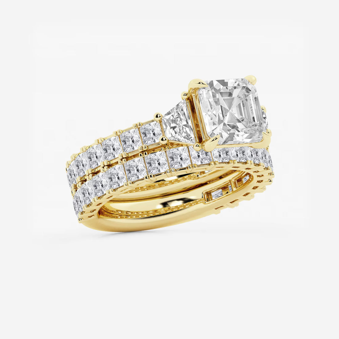 Imperial Harmony Asscher Diamond Bridal Set