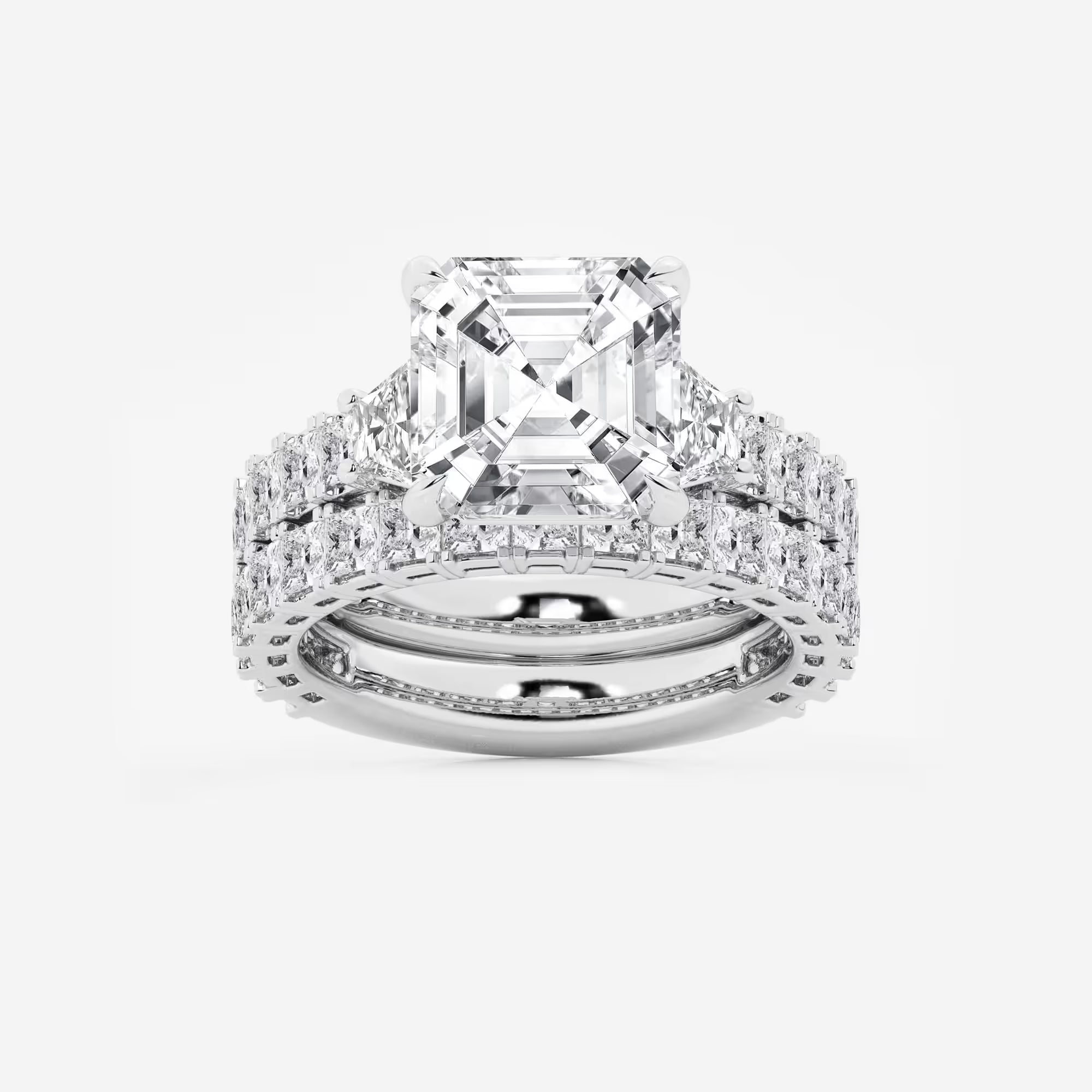 Imperial Harmony Asscher Diamond Bridal Set