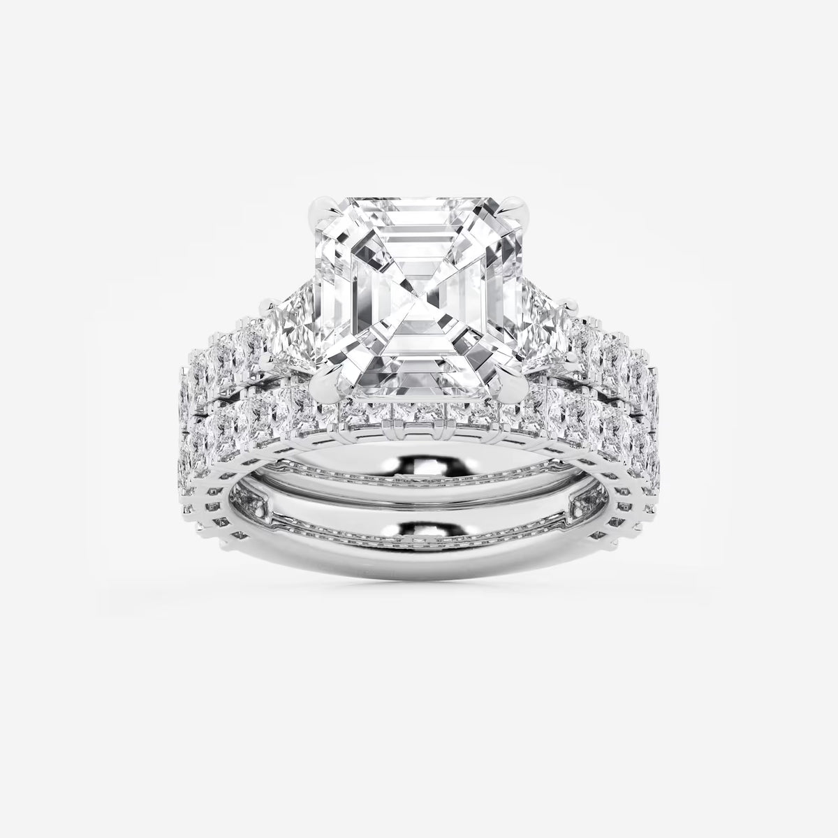 Imperial Harmony Asscher Diamond Bridal Set