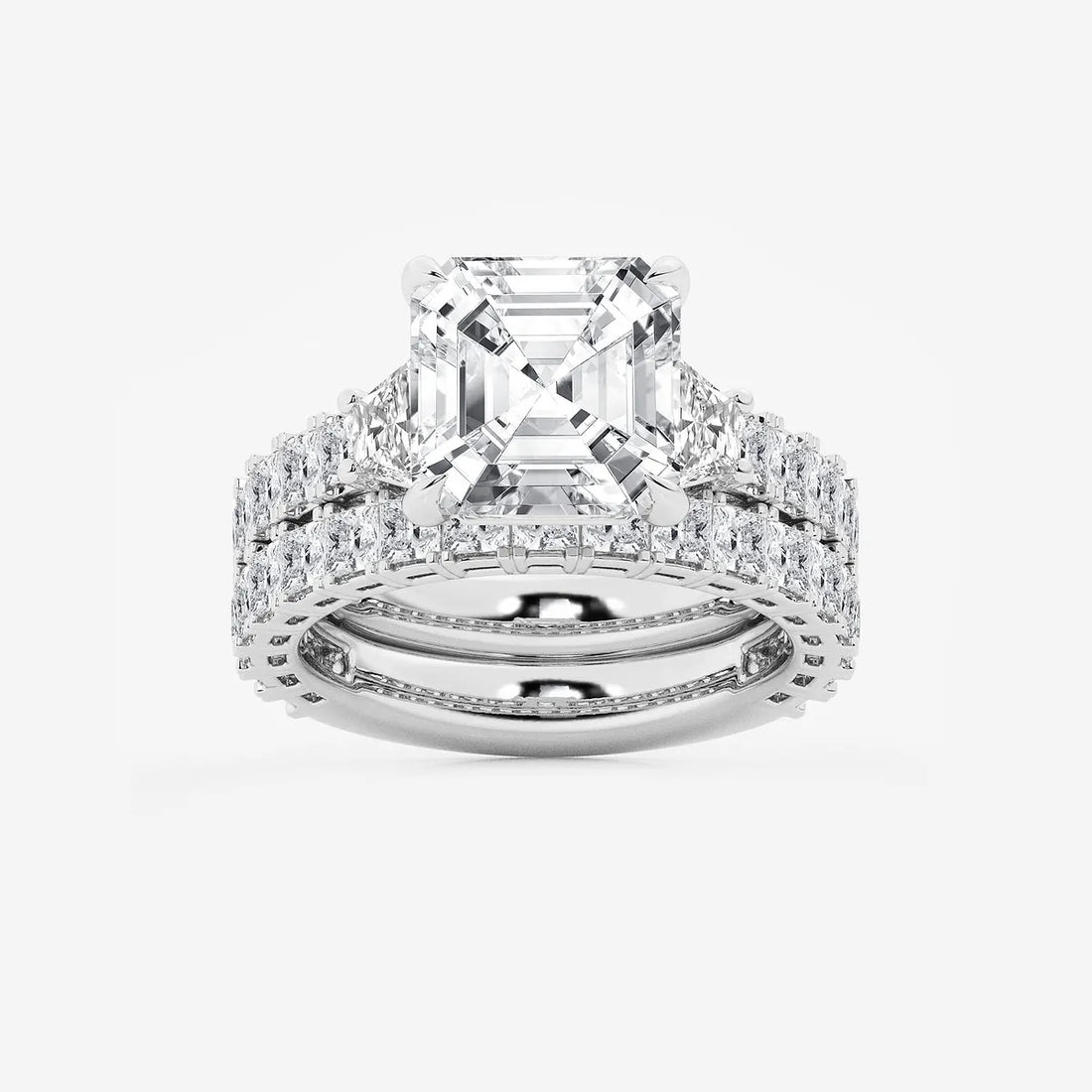 Imperial Harmony Asscher Diamond Bridal Set