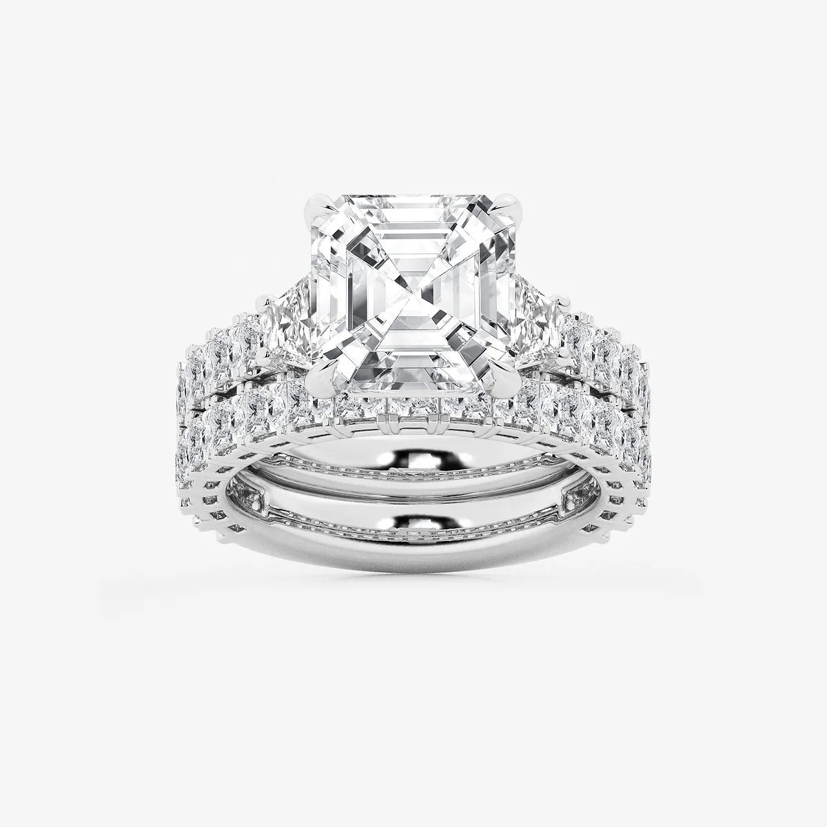 Imperial Harmony Asscher Diamond Bridal Set