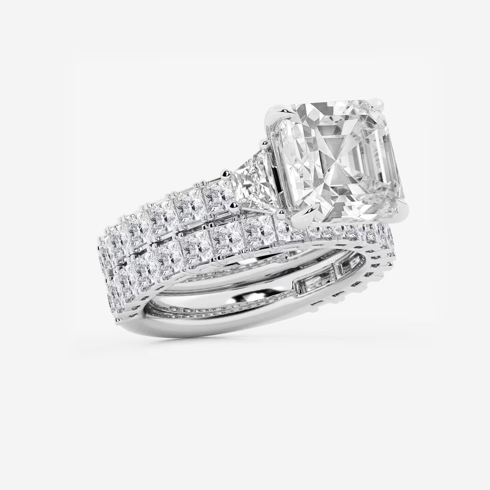 Imperial Harmony Asscher Diamond Bridal Set